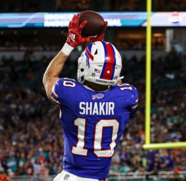 WR Khalil Shakir, Buffalo Bills; Apuestas NFL