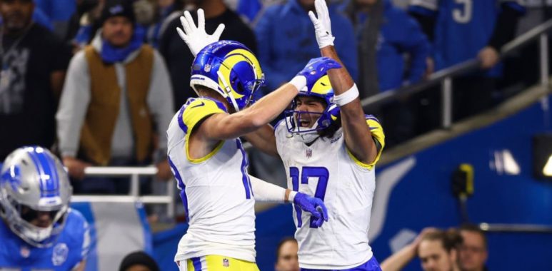 WR Cooper Kupp (izquierda) y WR Puka Nacua (derecha); Los Angeles Rams