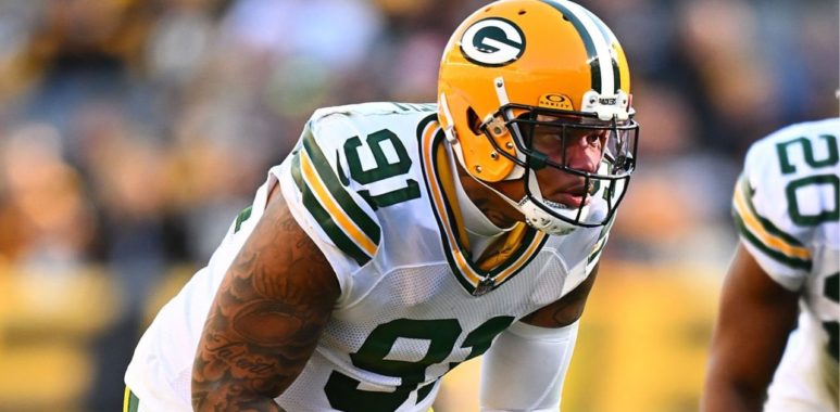 LB Preston Smith con los Green Bay Packers