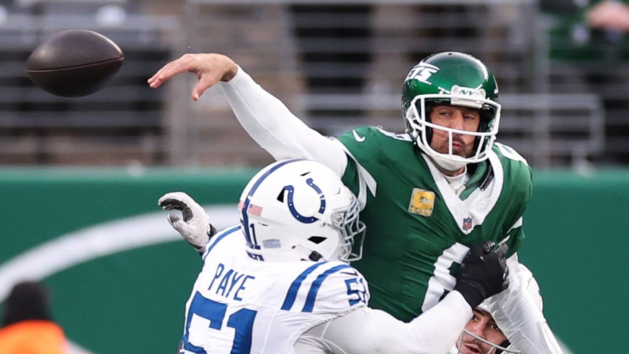 DE Kwity Paye, Indianapolis Colts; QB Aaron Rodgers, New York Jets