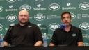 GM Joe Douglas y QB Aaron Rodgers, New York Jets