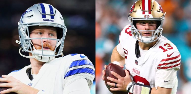 QB Cooper Rush, Dallas Cowboys; QB Brock Purdy, San Francisco 49ers