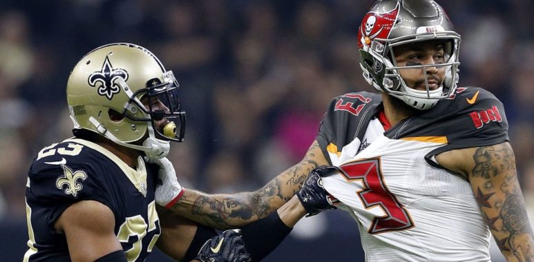 CB Marshon Lattimore, New Orleans Saints; y WR Mike Evans, Tampa Bay Buccaners