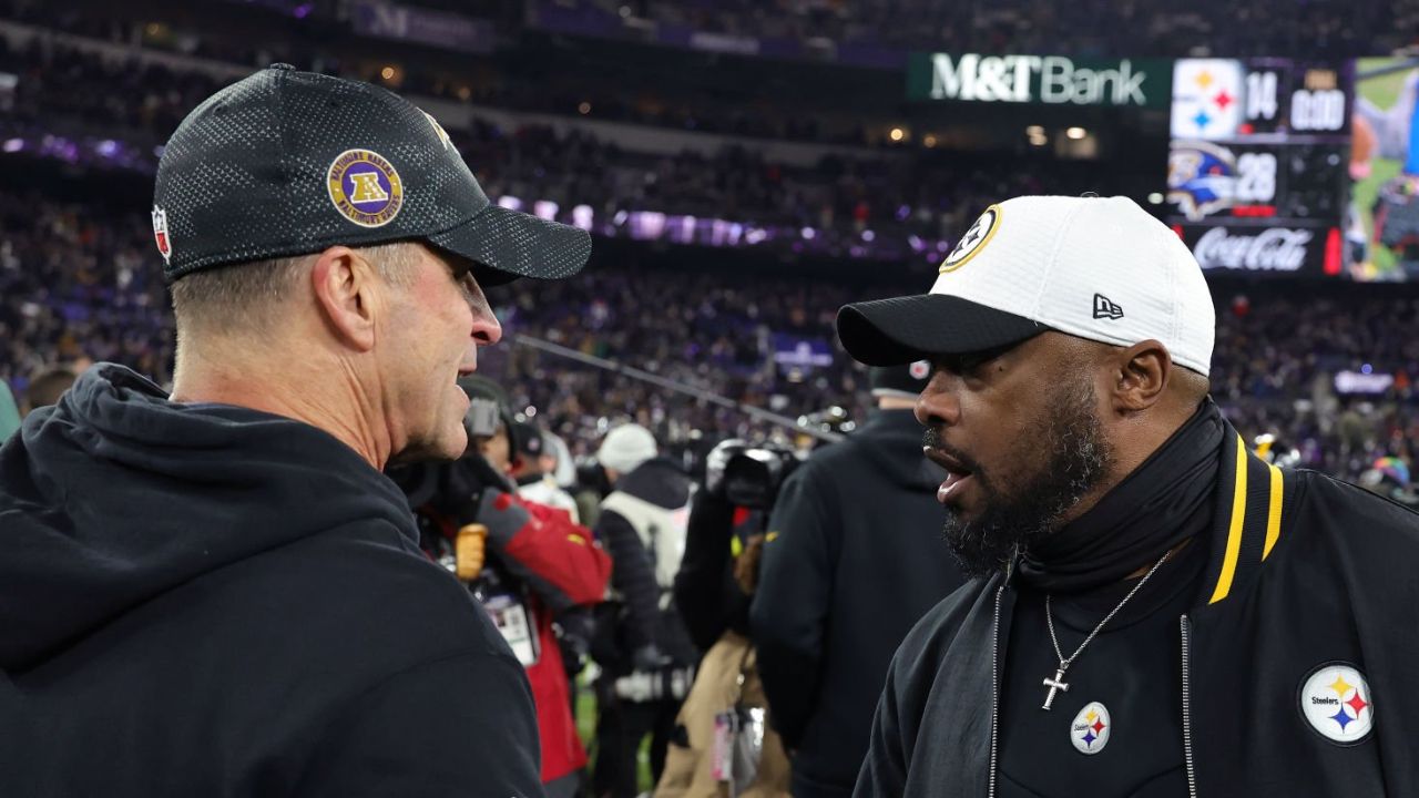 HC Jim Harbaugh, Baltimore Ravens; HC Mike Tomlin, Pittsburgh Steelers