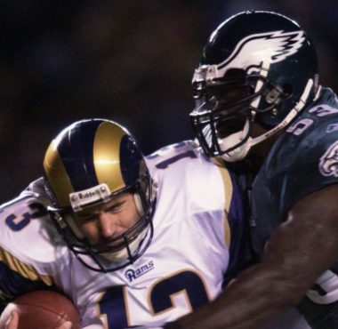 QB Kurt Warner, St. Louis Rams; DE Hugh Douglas, Philadelphia Eagles