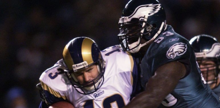 QB Kurt Warner, St. Louis Rams; DE Hugh Douglas, Philadelphia Eagles