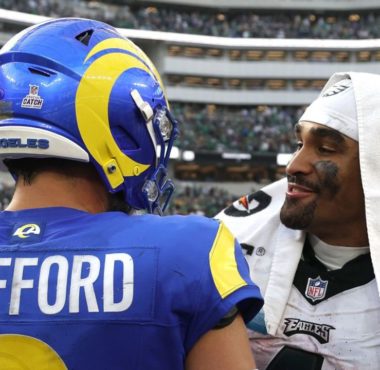 QB Matthew Stafford, Los Angeles Rams; QB Jalen Hurts, Philadelphia Eagles