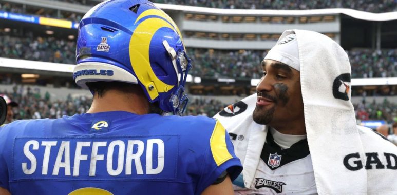 QB Matthew Stafford, Los Angeles Rams; QB Jalen Hurts, Philadelphia Eagles