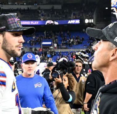 QB Josh Allen, Buffalo Bills; HC John Harbaugh, Baltimore Ravens