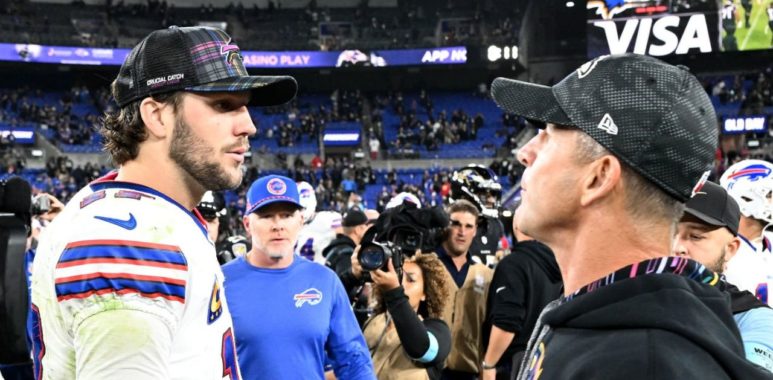 QB Josh Allen, Buffalo Bills; HC John Harbaugh, Baltimore Ravens