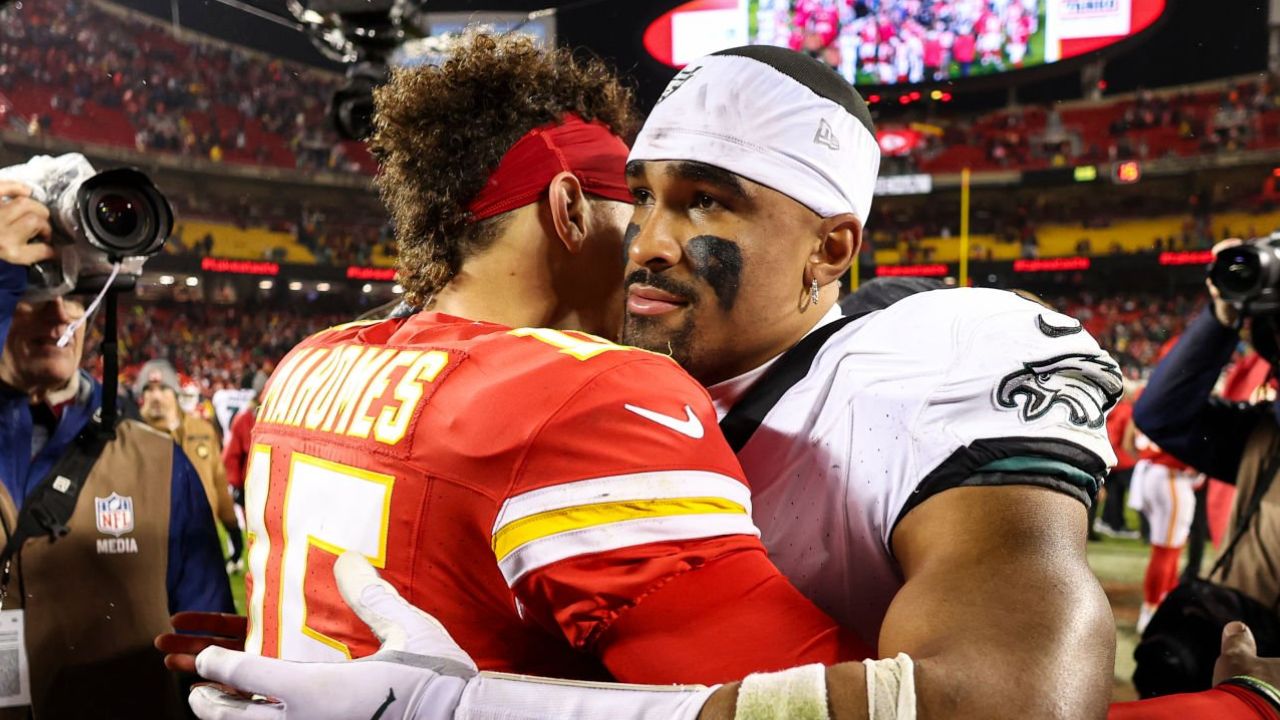 QB Patrick Mahomes, Kansas City Chiefs; QB Jalen Hurts, Philadelphia Eagles