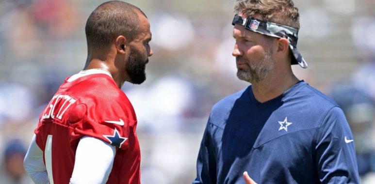 QB Dak Prescott y HC Brian Schottenheimer, Dallas Cowboys