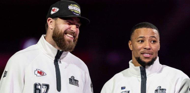 TE Travis Kelce, Kansas City Chiefs; RB Saquon Barkley, Philadelphia Eagles; Opening Night SB LIX