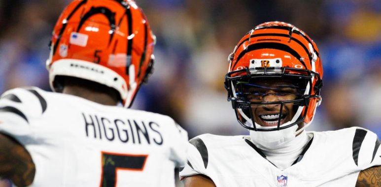 WR Tee Higgins y WR Ja'Marr Chase, Cincinnati Bengals