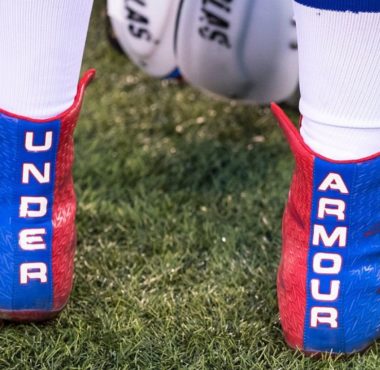 Tachones Under Armour usados por un jugador de los Bills bvs. Jaguars en 2016