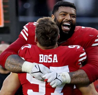 DE Nick Bosa y OT Trent Williams, San Francisco 49ers