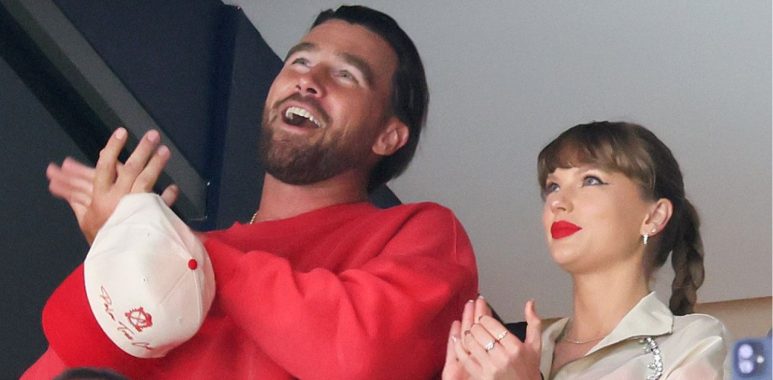 Travis Kelce y Taylor Swift en el Juego 4 de la Final de la Stanley Cup 2025 entre Panthers y Oilers