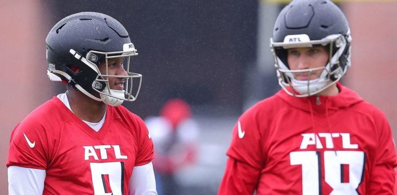 QB Michael Penix Jr., y QB Kirk Cousins, Atlanta Falcons