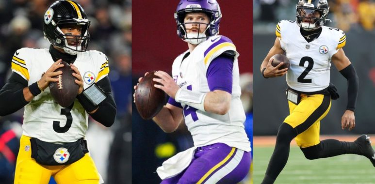 QB Russell Wilson, Pittsburgh Steelers; QB Sam Darnold, Minnesota Vikings; QB Justin Fields, Pittsburgh Steelers