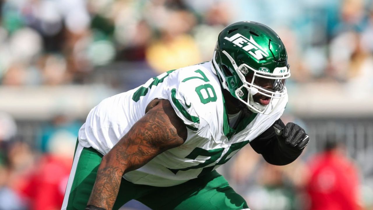 OT Morgan Moses con los New York Jets