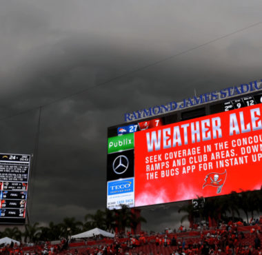 Raymond James Stadium antes del paso del huracán Milton