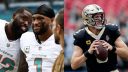 Tua Tagovailoa (izquierda), Drew Brees (derecha)