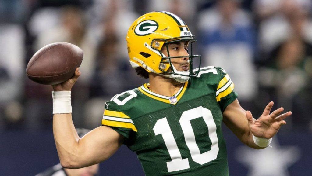 Pron Sticos De Apuestas NFL Ronda Divisional Playoffs 2024   Jordan Love Packers Cowboys 2024 1024x576 